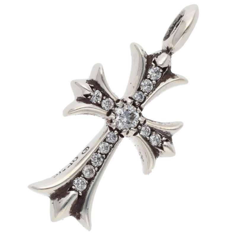 Chrome Hearts Tiny Fat Cross Pave Diamond 925 Size ONE Multi