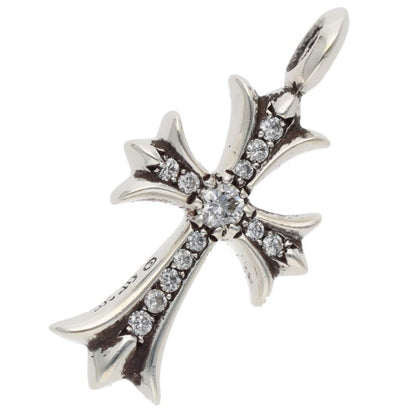 Chrome Hearts Tiny Fat Cross Pave Diamond 925 Size ONE Multi