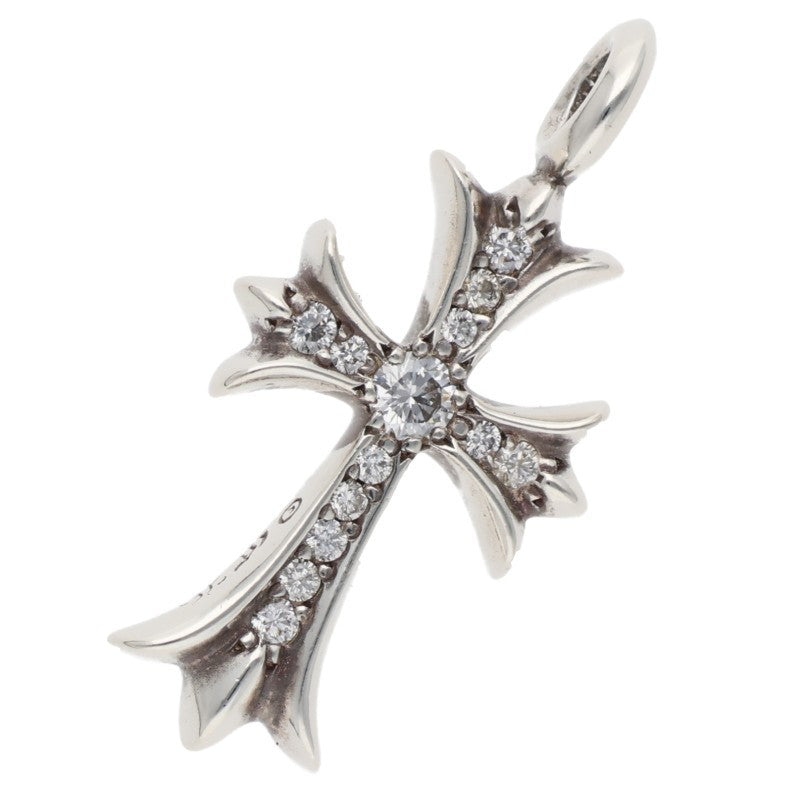 Chrome Hearts Tiny Fat Cross Pave Diamond 925 Size ONE SIZE