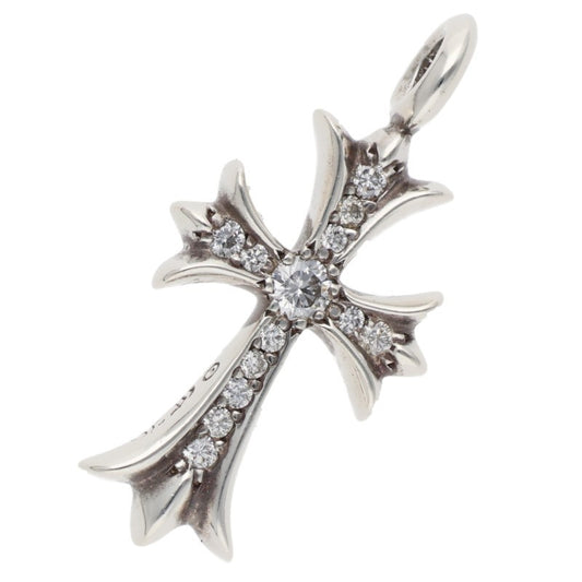 Chrome Hearts Tiny Fat Cross Pave Diamond 925 Size ONE SIZE