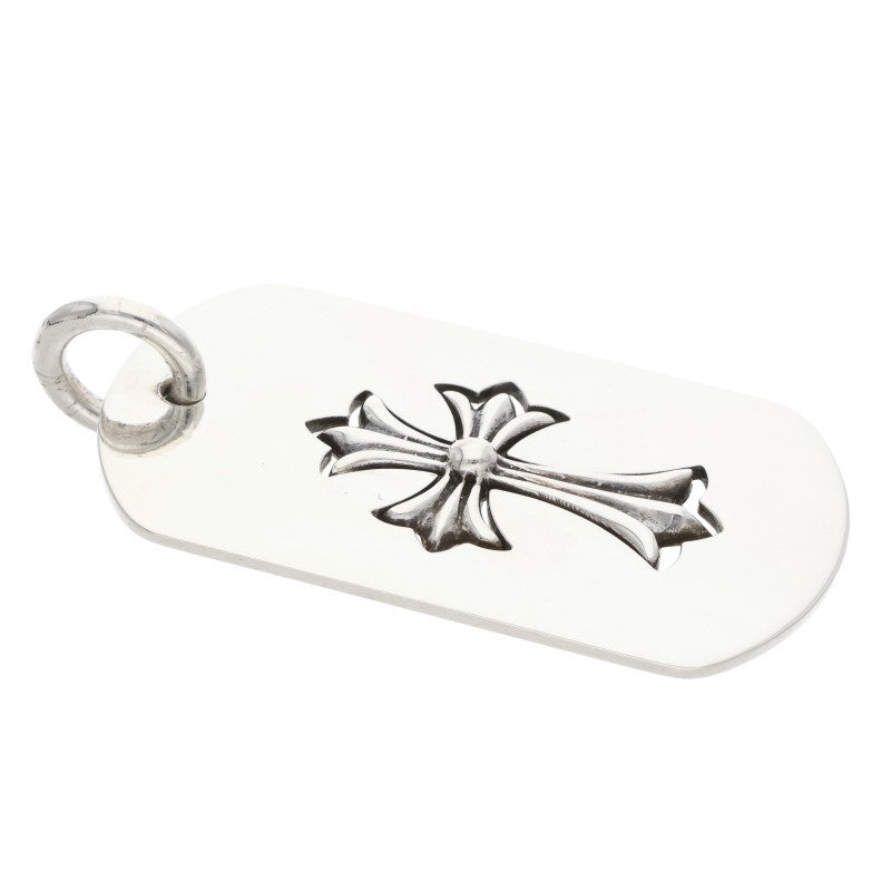 Chrome Hearts 925 Silver Cutout Tiny Cross Dog Size ONE SIZE