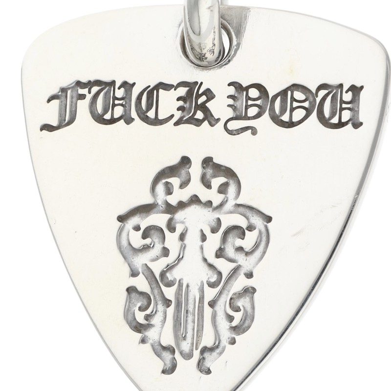 Chrome Hearts 925 Silver Guitar Pick Pendant Size ONE SIZE