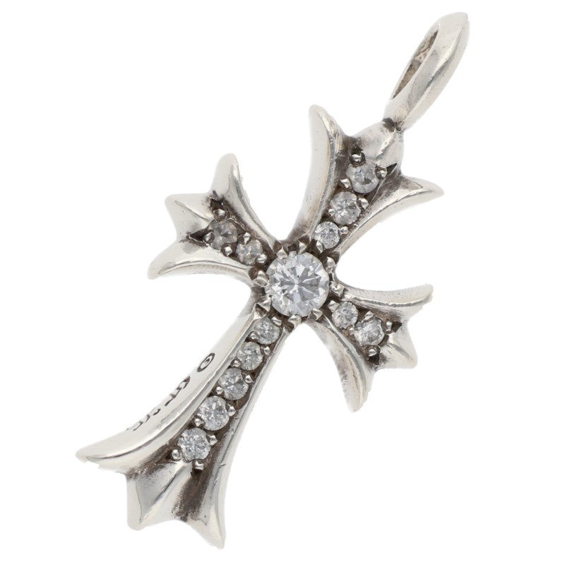 Chrome Hearts Tiny Fat Cross Pave Diamond 925 Size ONE SIZE