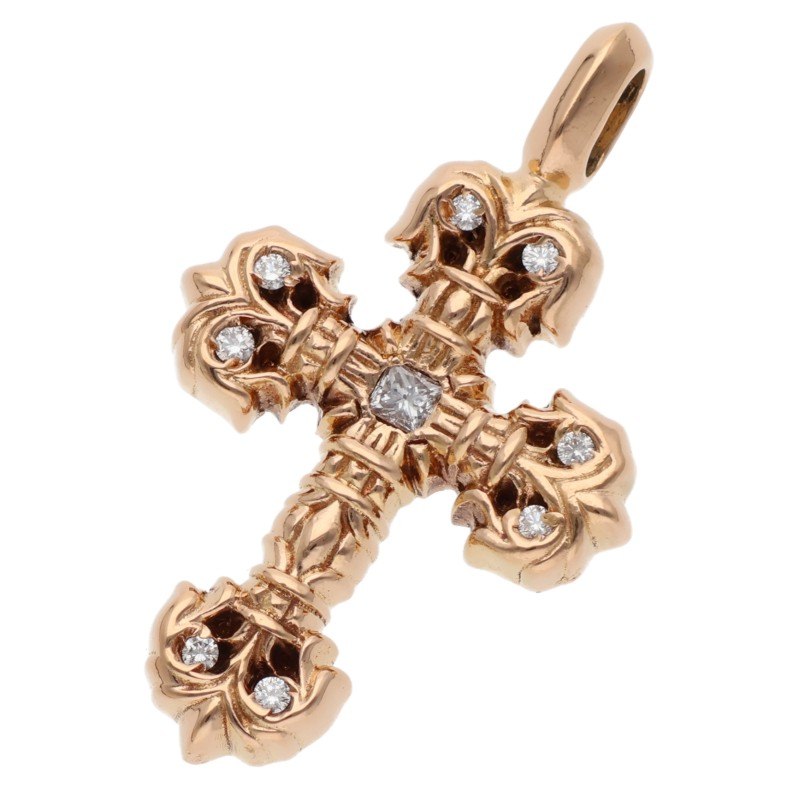 Chrome Hearts 22K Tiny Filigree Pave Diamond Size ONE SIZE