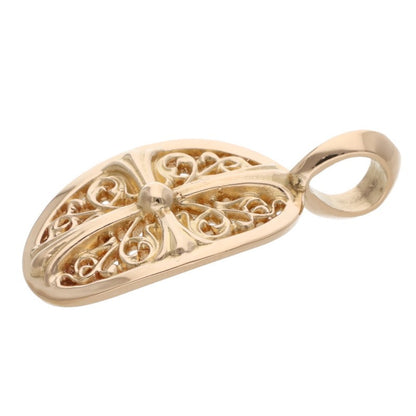 Chrome Hearts 22K Classic Oval Gold Pendant Size ONE SIZE