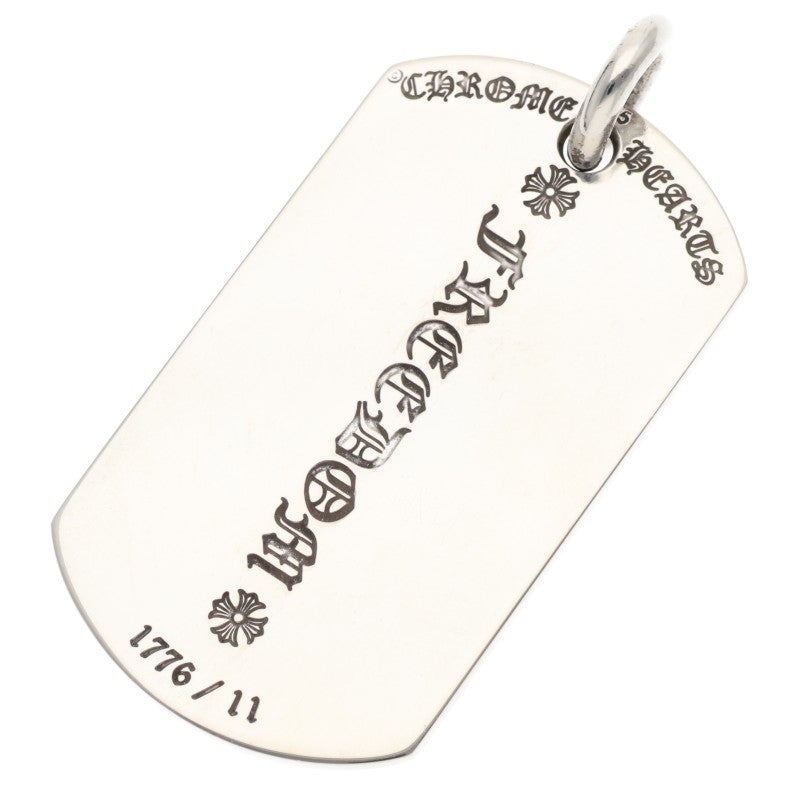 Chrome Hearts Large Dog Tag US Flag Silver Size ONE SIZE