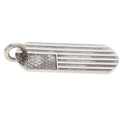 Chrome Hearts Large Dog Tag US Flag Silver Size ONE SIZE