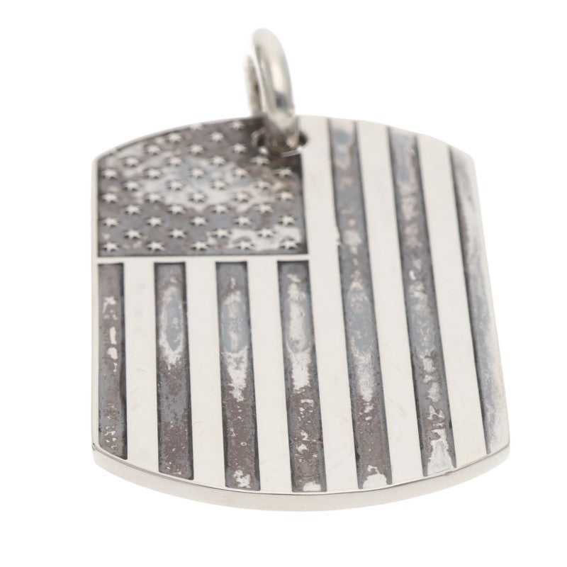 Chrome Hearts Large Dog Tag US Flag Silver Size ONE SIZE