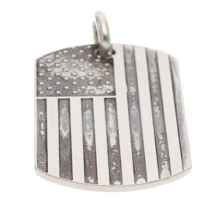 Chrome Hearts Large Dog Tag US Flag Silver Size ONE SIZE