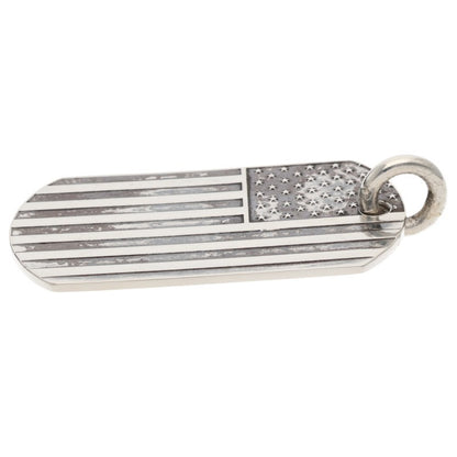 Chrome Hearts Large Dog Tag US Flag Silver Size ONE SIZE