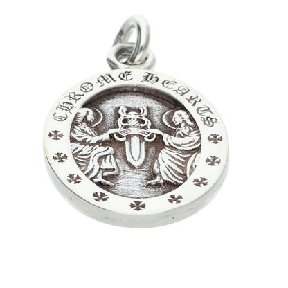 Chrome Hearts Angel Medal Oval Silver Pendant Size ONE SIZE