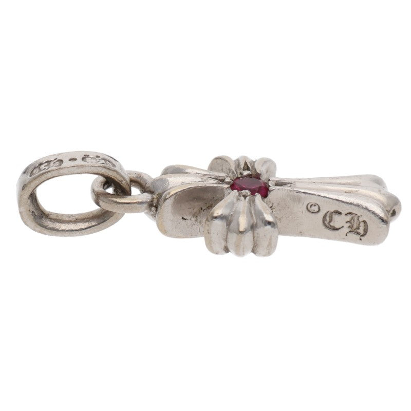 Chrome Hearts 18K WG Baby Fat Cross Ruby Charm Size ONE SIZE