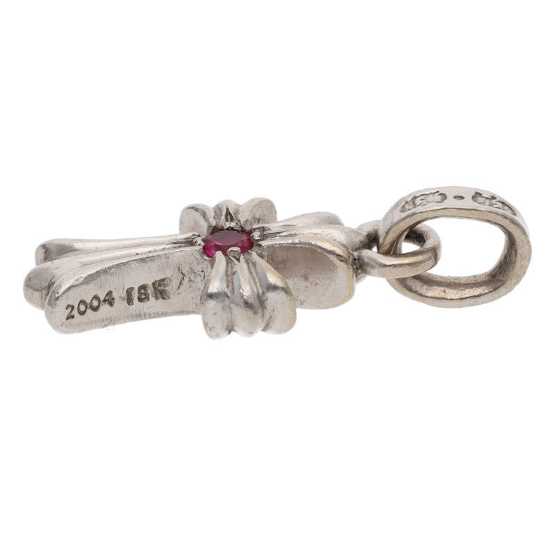 Chrome Hearts 18K WG Baby Fat Cross Ruby Charm Size ONE SIZE