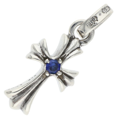 Chrome Hearts Baby Fat Sapphire 925 Silver Necklace Size ONE SIZE