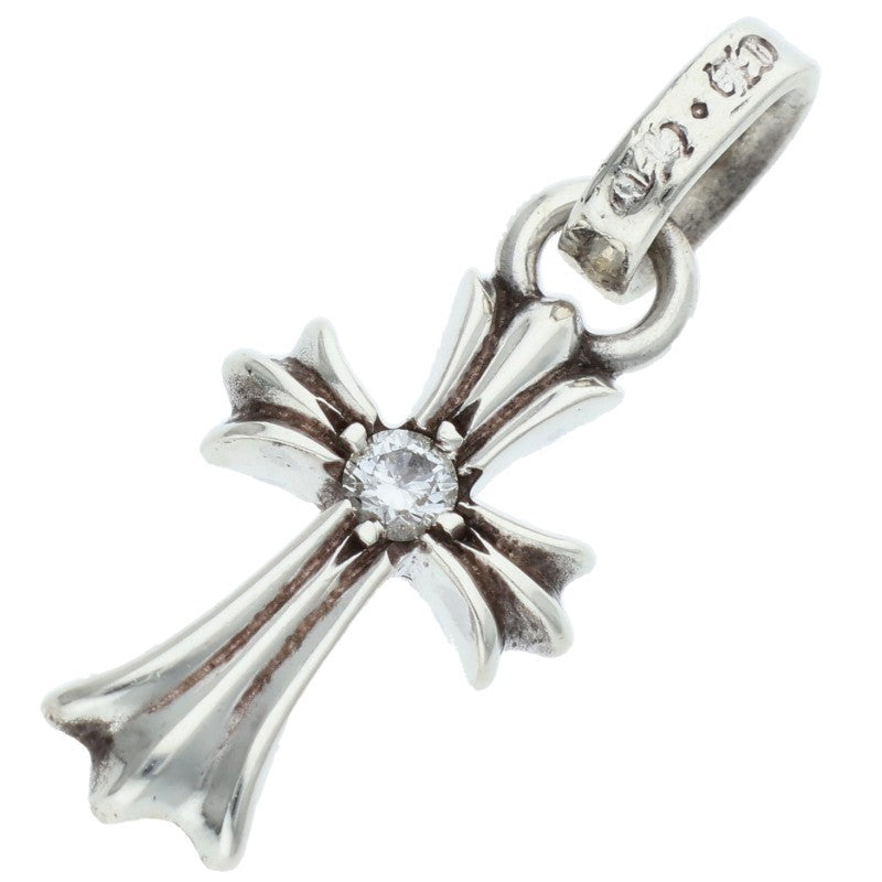 Chrome Hearts Baby Fat Diamond 925 Silver Necklace Size ONE SIZE