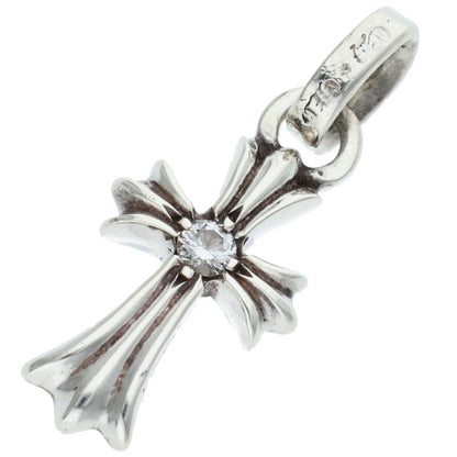Chrome Hearts Baby Fat Diamond 925 Silver Necklace Size ONE SIZE