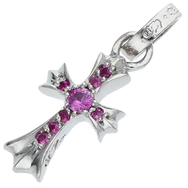 Chrome Hearts 18K WG Baby Fat Sapphire Pendant Size Multi