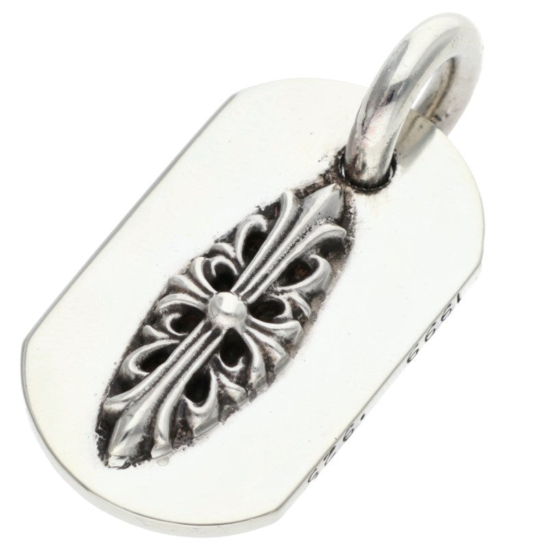 Chrome Hearts Raised Dog Tag Charm 925 Silver Size ONE SIZE