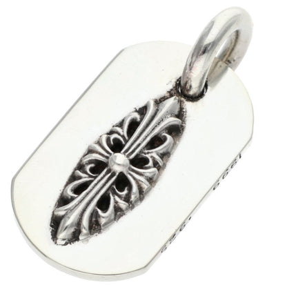Chrome Hearts Raised Dog Tag Charm 925 Silver Size ONE SIZE