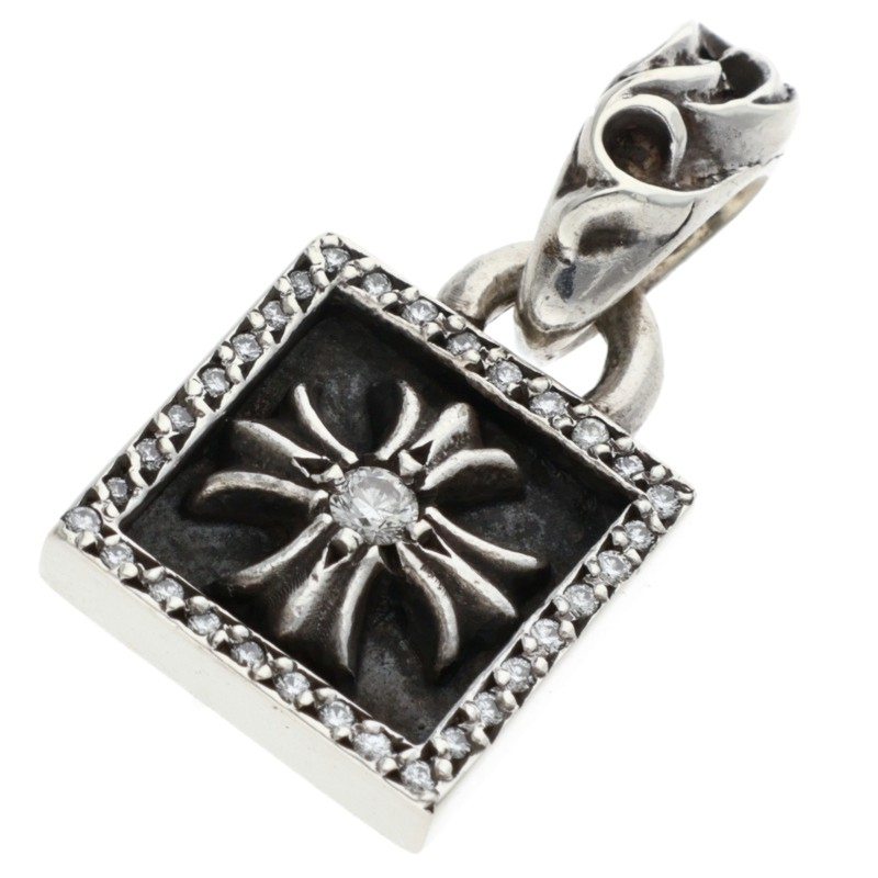 Chrome Hearts Framed CH Plus Diamond Charm Size ONE SIZE