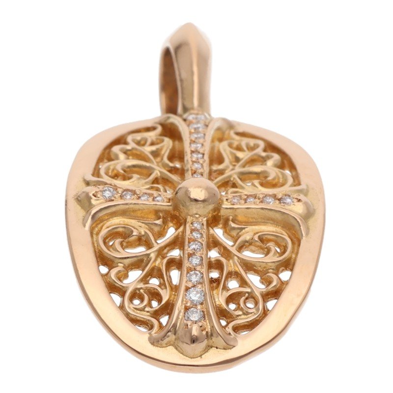 Chrome Hearts 22K Classic Oval Diamond Pendant Size ONE SIZE