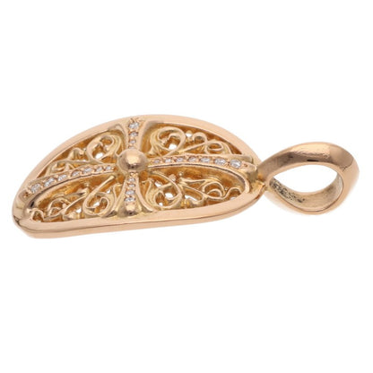 Chrome Hearts 22K Classic Oval Diamond Pendant Size ONE SIZE