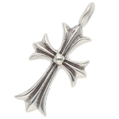 Chrome Hearts Tiny Fat Cross Diamond Pendant Size ONE Silver
