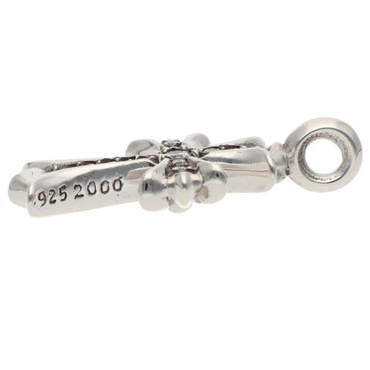 Chrome Hearts Tiny Fat Cross Diamond Pendant Size ONE Silver