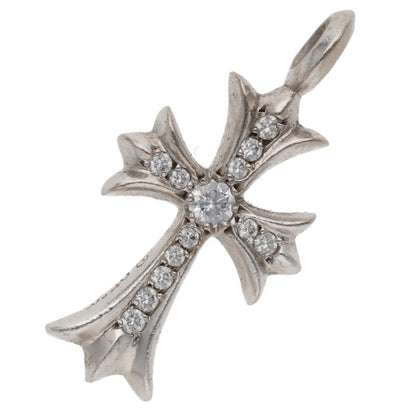 Chrome Hearts 18K Tiny Fat Pave Cross Pendant Size ONE SIZE