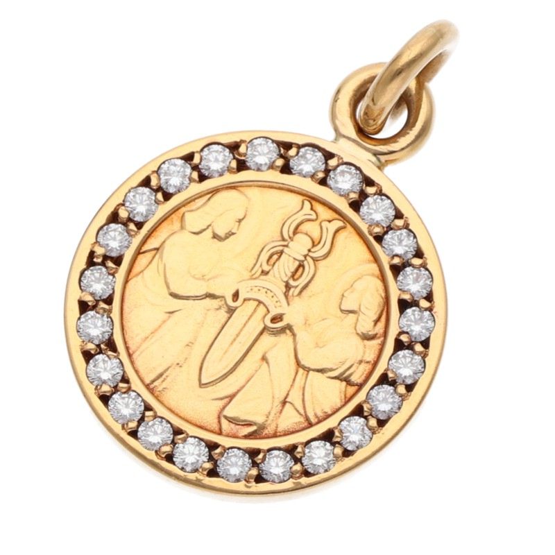 Chrome Hearts 22K Angel Medal Diamond Charm Size ONE SIZE