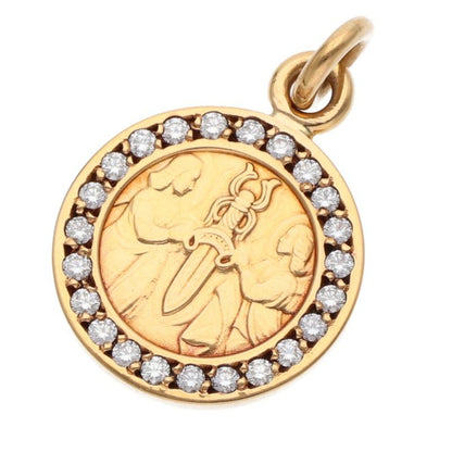 Chrome Hearts 22K Angel Medal Diamond Charm Size ONE SIZE