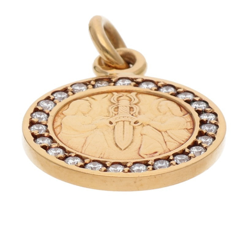 Chrome Hearts 22K Angel Medal Diamond Charm Size ONE SIZE