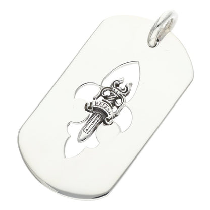 Chrome Hearts Large Fleur Dagger Tag Pendant Size ONE Silver