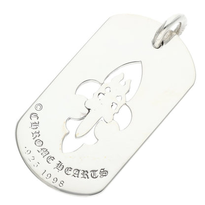 Chrome Hearts Large Fleur Dagger Tag Pendant Size ONE Silver
