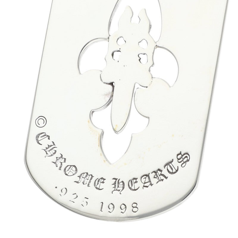 Chrome Hearts Large Fleur Dagger Tag Pendant Size ONE Silver