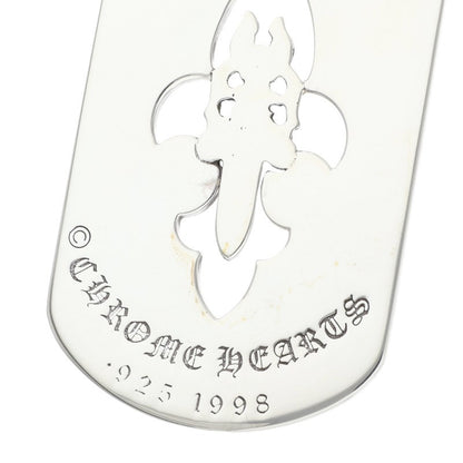 Chrome Hearts Large Fleur Dagger Tag Pendant Size ONE Silver