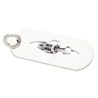Chrome Hearts Large Fleur Dagger Tag Pendant Size ONE Silver