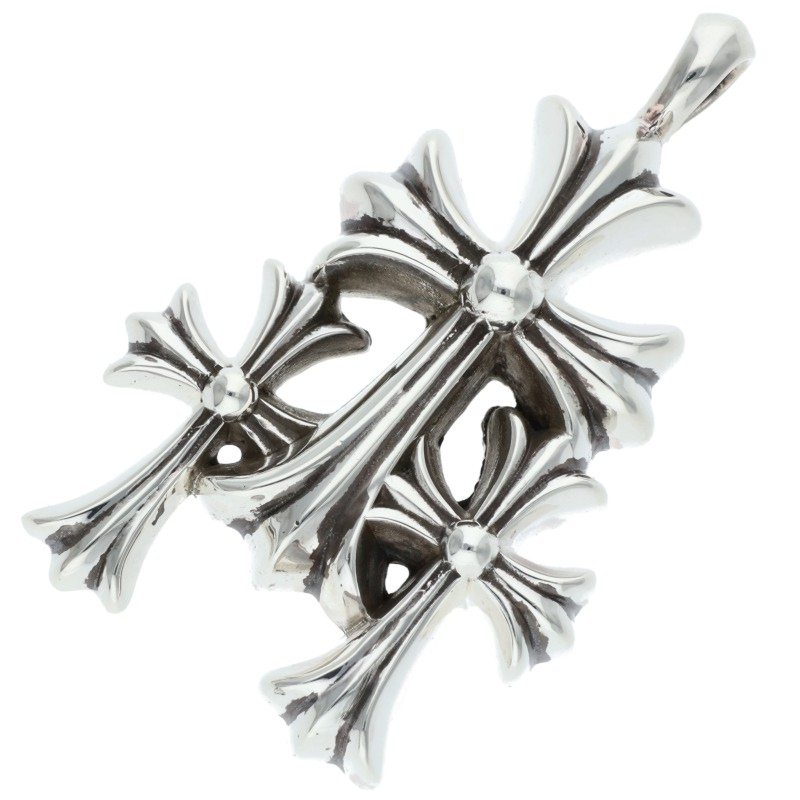 Chrome Hearts Triple CH Cross 925 Pendant Size ONE SIZE