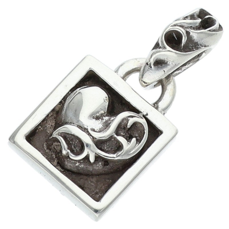 Chrome Hearts 925 Silver Framed Heart Pendant Size ONE SIZE