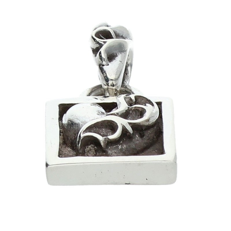 Chrome Hearts 925 Silver Framed Heart Pendant Size ONE SIZE