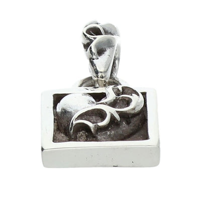 Chrome Hearts 925 Silver Framed Heart Pendant Size ONE SIZE
