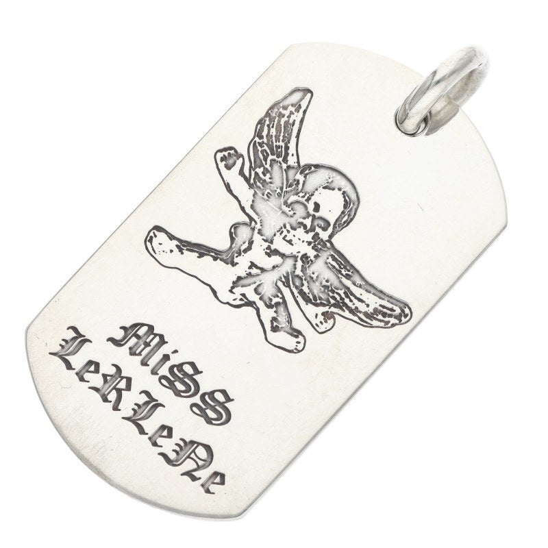 Chrome Hearts D TAG LRG FOTI Silver Dog Tag Necklace Size ONE SIZE