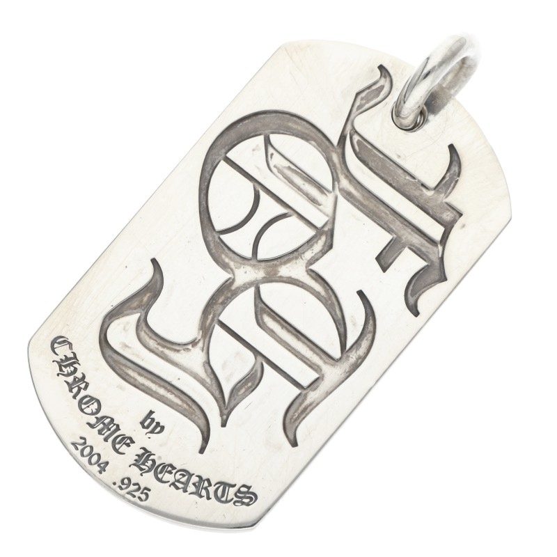 Chrome Hearts D TAG LRG FOTI Silver Dog Tag Necklace Size ONE SIZE