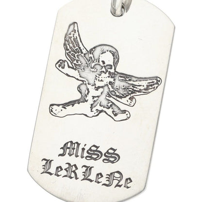 Chrome Hearts D TAG LRG FOTI Silver Dog Tag Necklace Size ONE SIZE