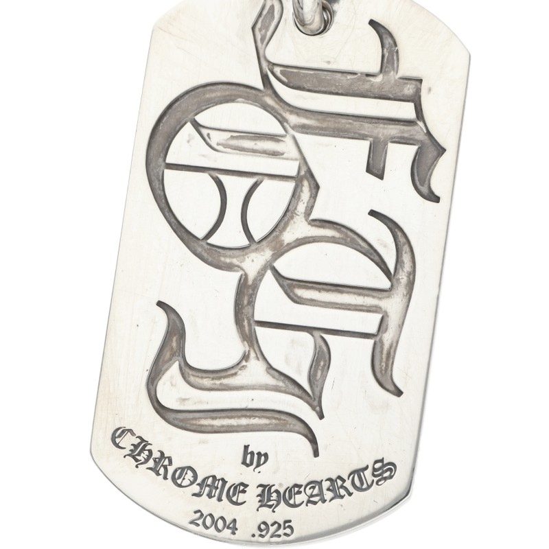 Chrome Hearts D TAG LRG FOTI Silver Dog Tag Necklace Size ONE SIZE