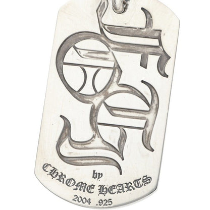Chrome Hearts D TAG LRG FOTI Silver Dog Tag Necklace Size ONE SIZE