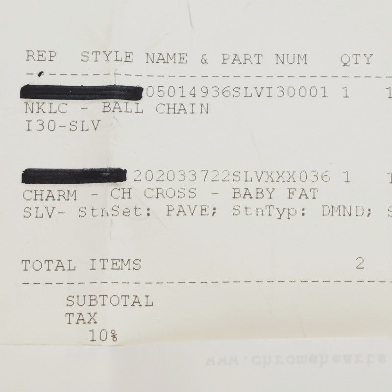 Chrome Hearts Baby Fat Pave Silver Charm Size ONE SIZE