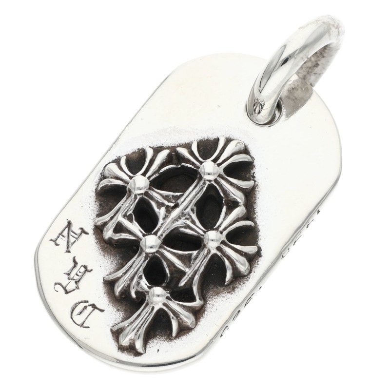 Chrome Hearts Raised Dog Tag Silver Pendant Size ONE SIZE