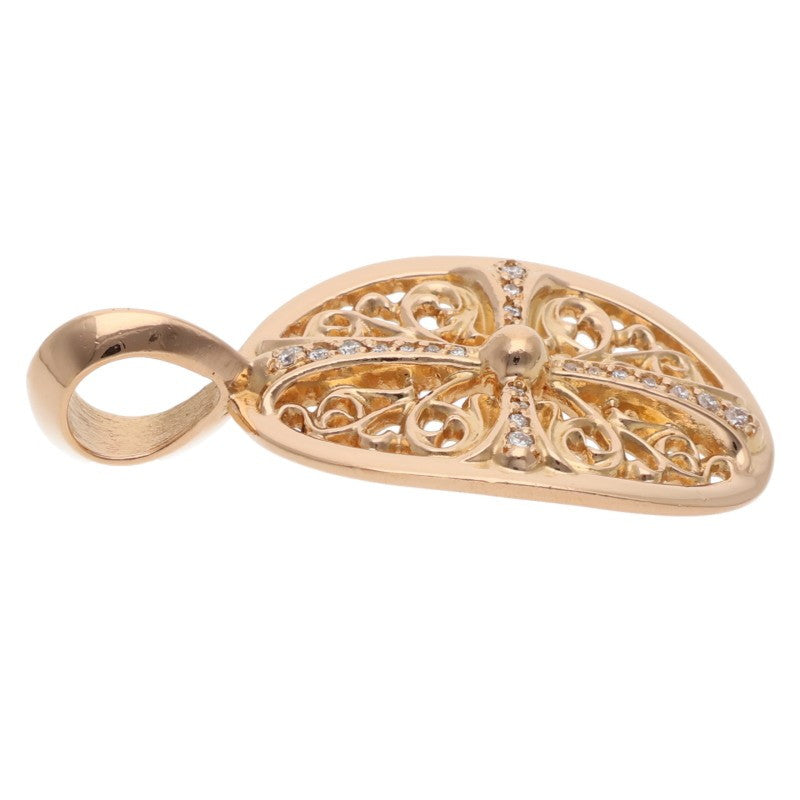 Chrome Hearts 22K Classic Oval Diamond Pendant Size Multi