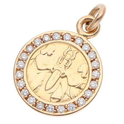 Chrome Hearts 22K Angel Medal Diamond Charm Size ONE Multi
